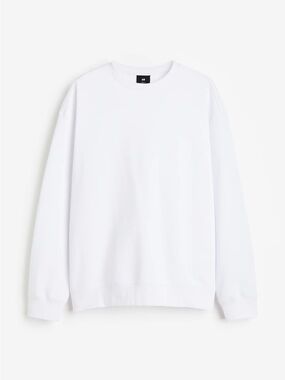 H&M Men's White Crewneck Pullover